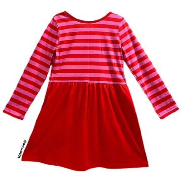 NWT Joe Fresh Girls “Cutie” Red/Pink Stripe Dress - Picture 4 of 8